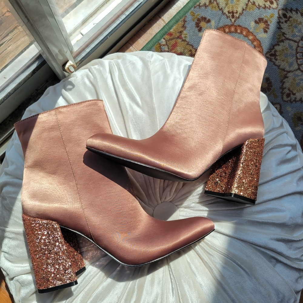 Shellys London Hugsy Bootie in Dark Nude - Picture 5 of 6